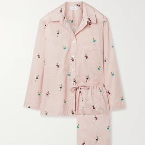 Pour Les Femmes Pajama Set in Baby Pink Ice Skater